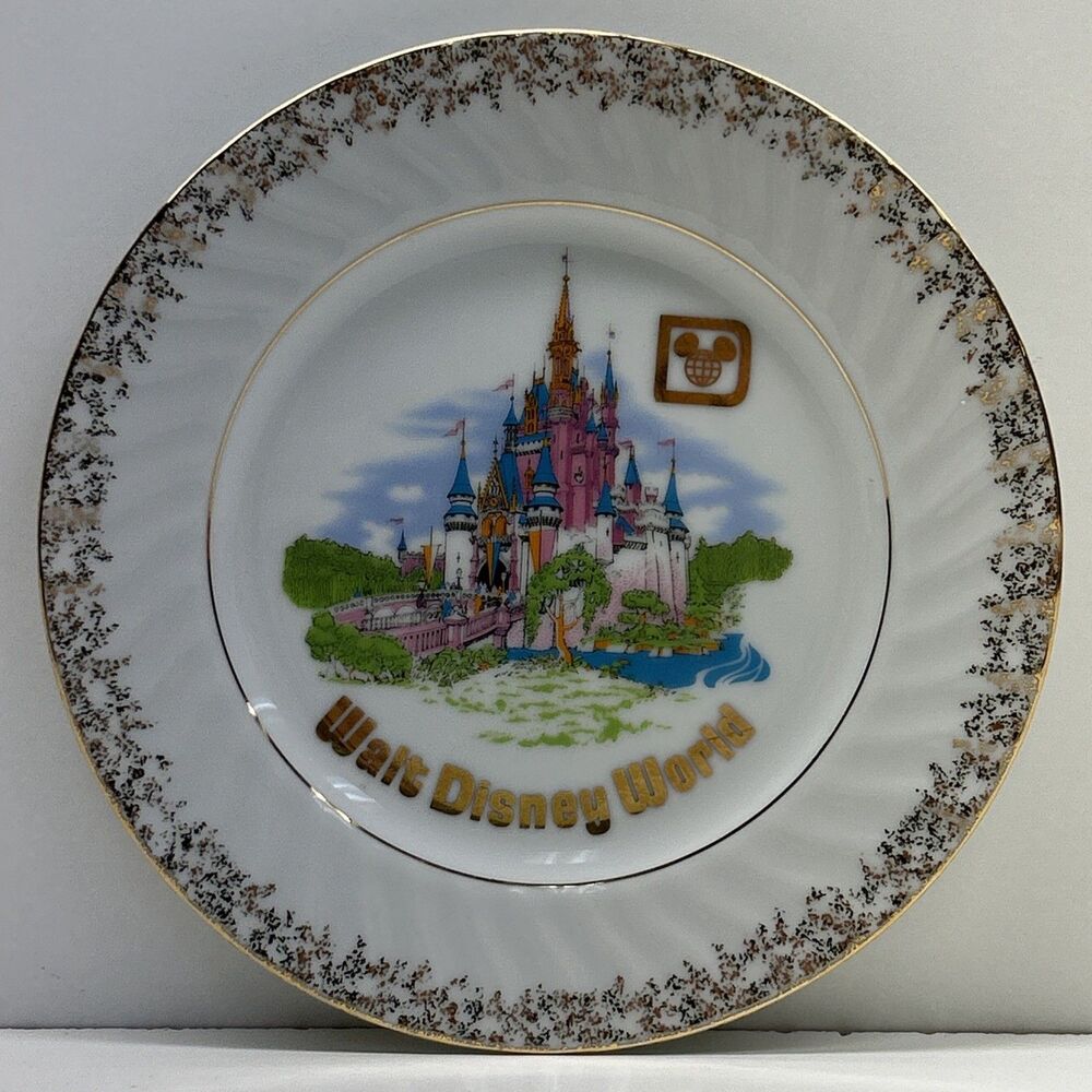 Vtg Walt Disney‎ World Florida Souvenir Collector Plate 7.5" Cinderella Castle
